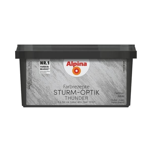 Dekoratyviniai dažai ALPINA Metall-Effekt Sturm Silber 1l
